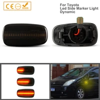 2x dynamic led front fender side marker light turn signal lamp for lexus is200 is300 ls430 toyota rav4 prius kluger crown wish