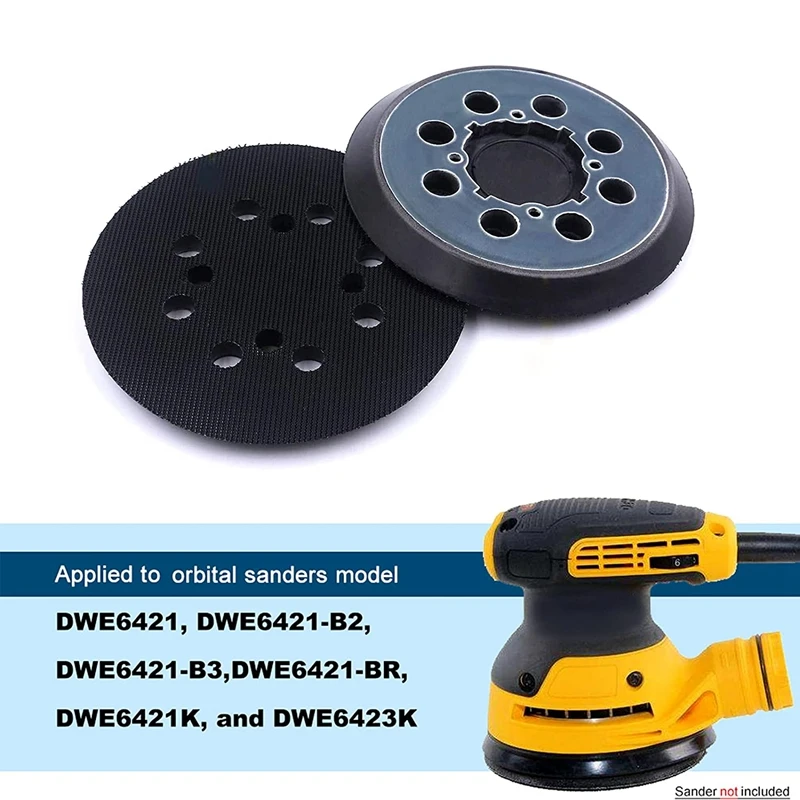 

5 Inch 8 Holes Wood Working Sander Pad Loop Replacement Sanding Pad for DeWalt DWE64233 & N329079 Compatible DWE6423