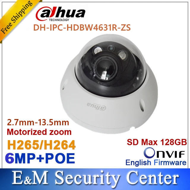 Оригинал dahua IPC HDBW4631R ZS IP Камера 2 7 мм ~ 13 5 VF вариообъектив с сервоприводом 6MP ИК 50 м