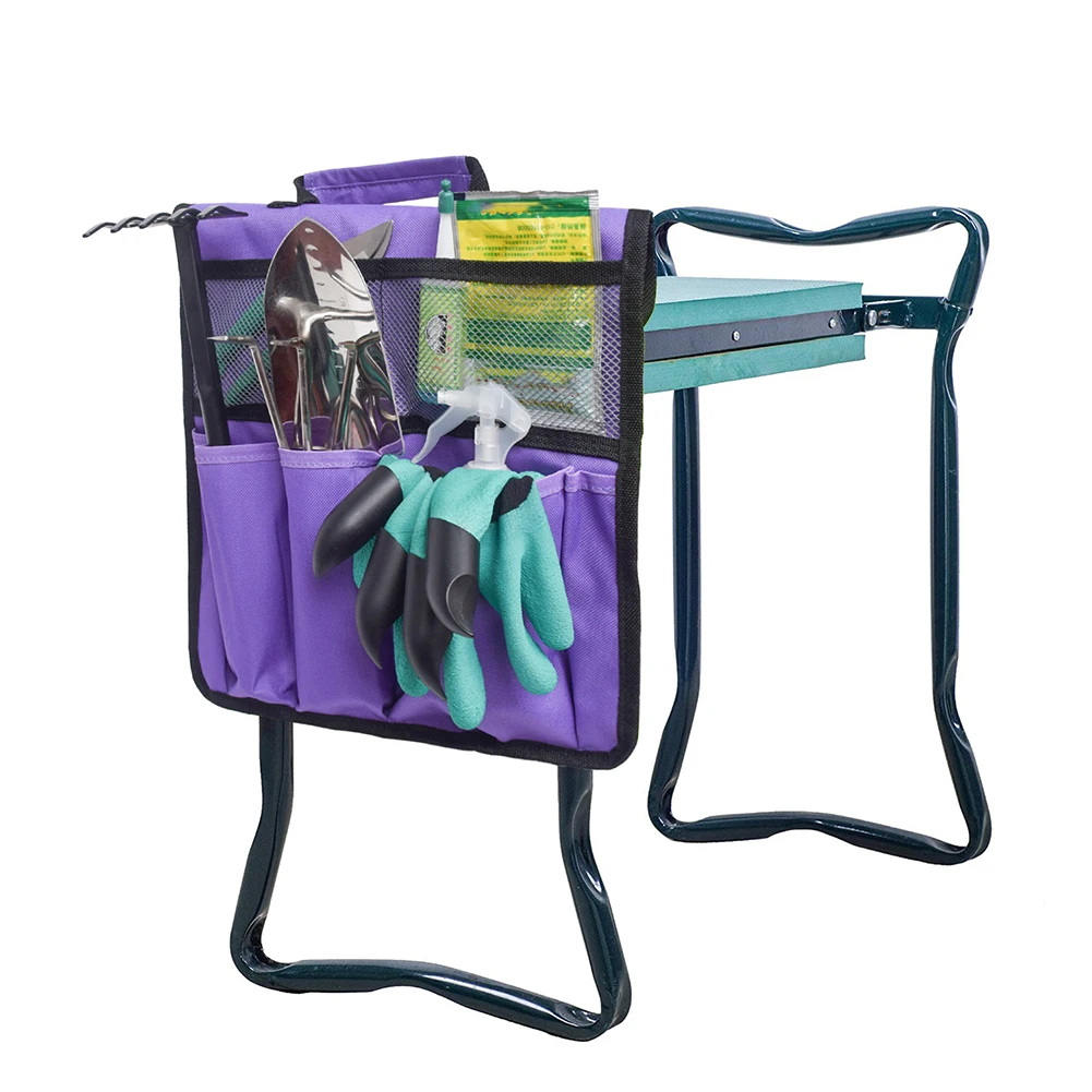 

Portable Multiple Pockets Tool Bag Kneeler Organization Storage Bags For Garden Tools Seeds Fertilizers Storage Pouch 31*29cm