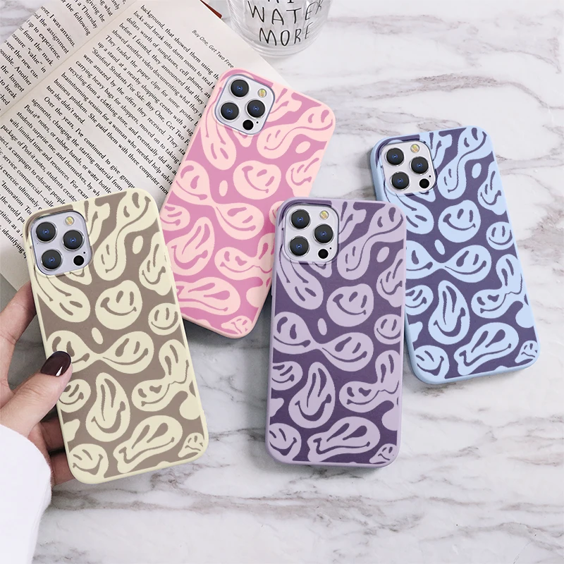 Чехол для телефона с забавным улыбающимся лицом iPhone SE2020 SE3 2022 7 8 11 12 Pro Max 6 6S Plus 5 5S SE X