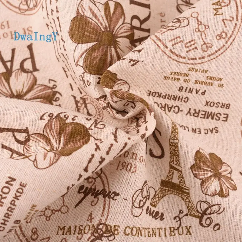 DwaIngY 6 шт./лот Эйфелева башня печатная хлопчатобумажная льняная ткань для