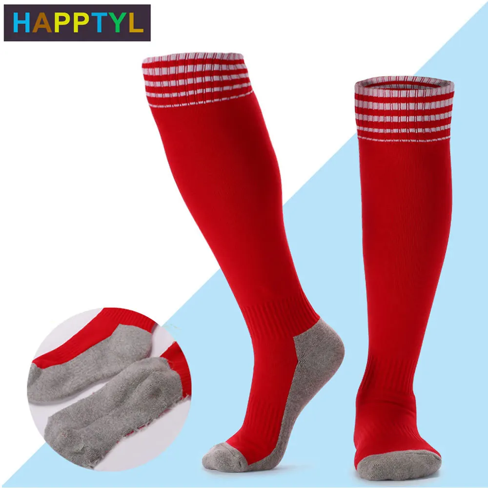 HAPPTYL/плотные детские футбольные носки для мальчиков и девочек спортивная