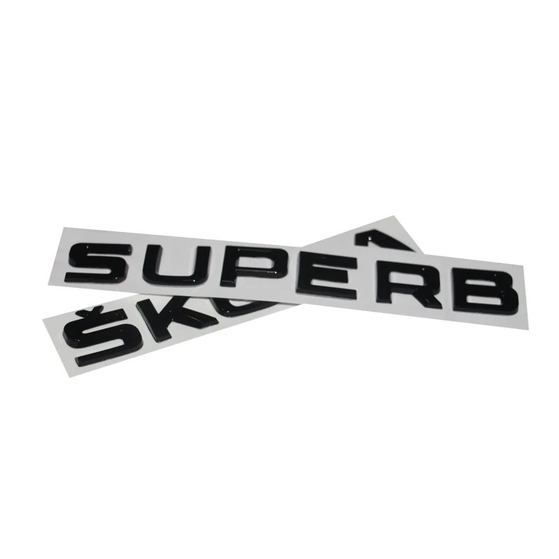 2pcs/lot Black Car Nameplate Trunk Sticker For SKODA KODIAQ KAMIQ OCTAVIA SUPERB FABIA RAPID SCALA YETI Rear Tail | Автомобили и