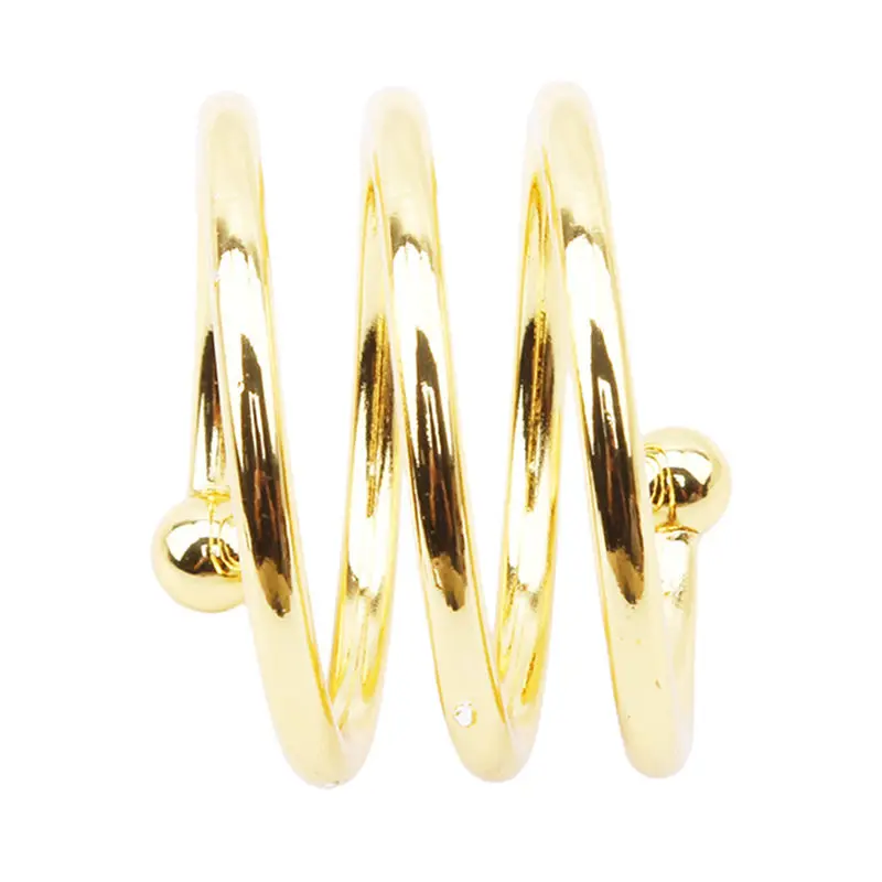 Хит продаж Новые Кольца для салфеток из металлического сплава золотистого и