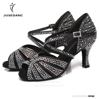 suede sole dance shoes samba heels shoes woman salsa tango women shoes shoes latin dance latin ballroom dancing shoes jusedanc