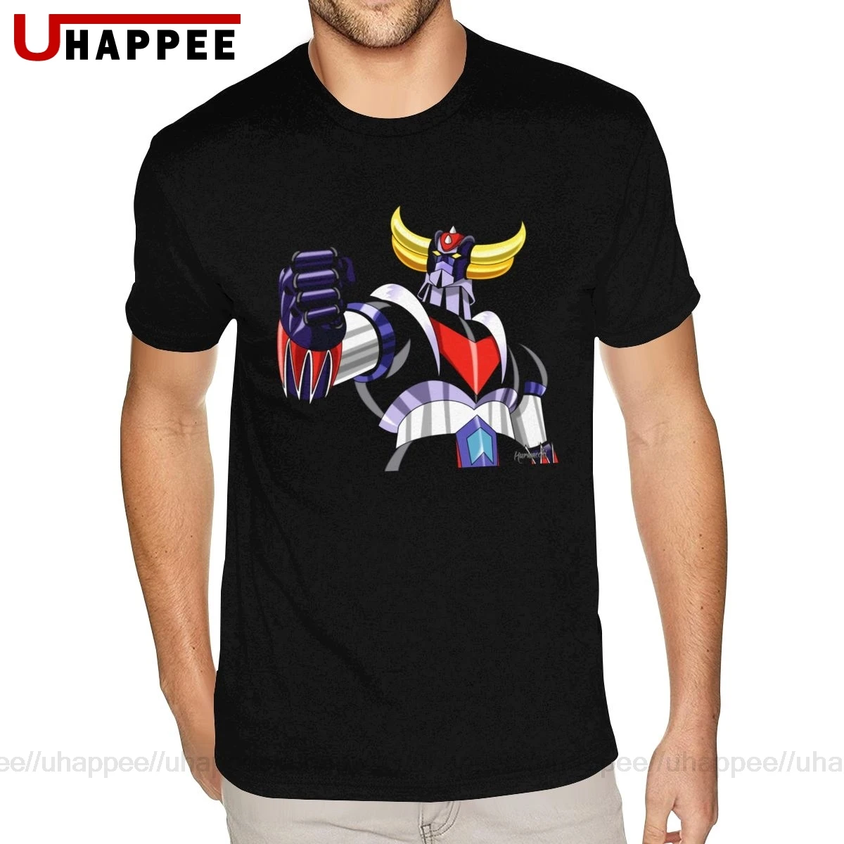 Мужская хлопковая футболка с коротким рукавом и круглым вырезом|Мужские