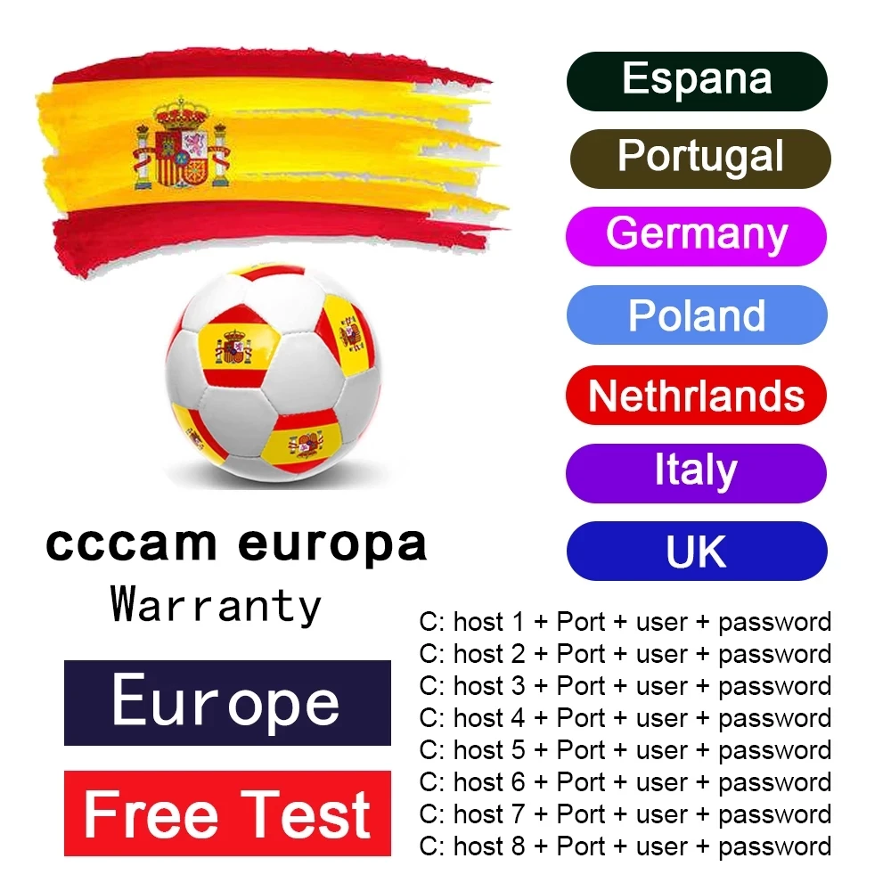 

europe CCCAM3/4/5/6/7/8 Lines Satellite DVB-S2 for GTmedia V8 Nova V7S V9 Freesat Oscam Server cccams test 48h