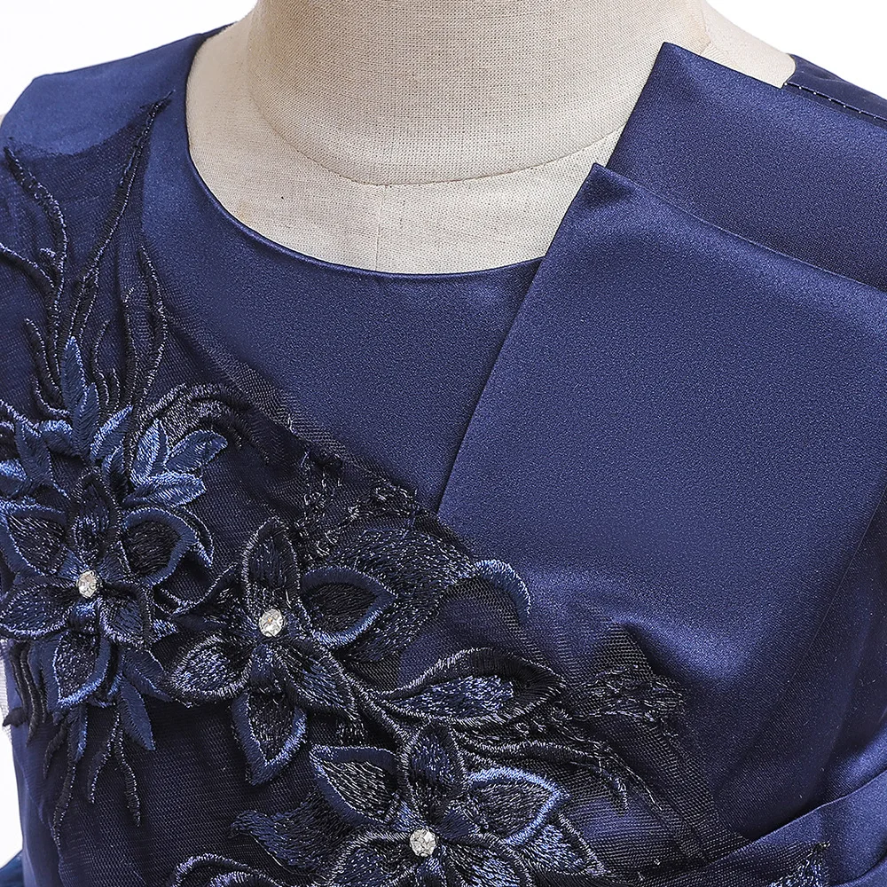 Платья для девочек Сетчатое милое платье принцессы с аппликацией платья на день