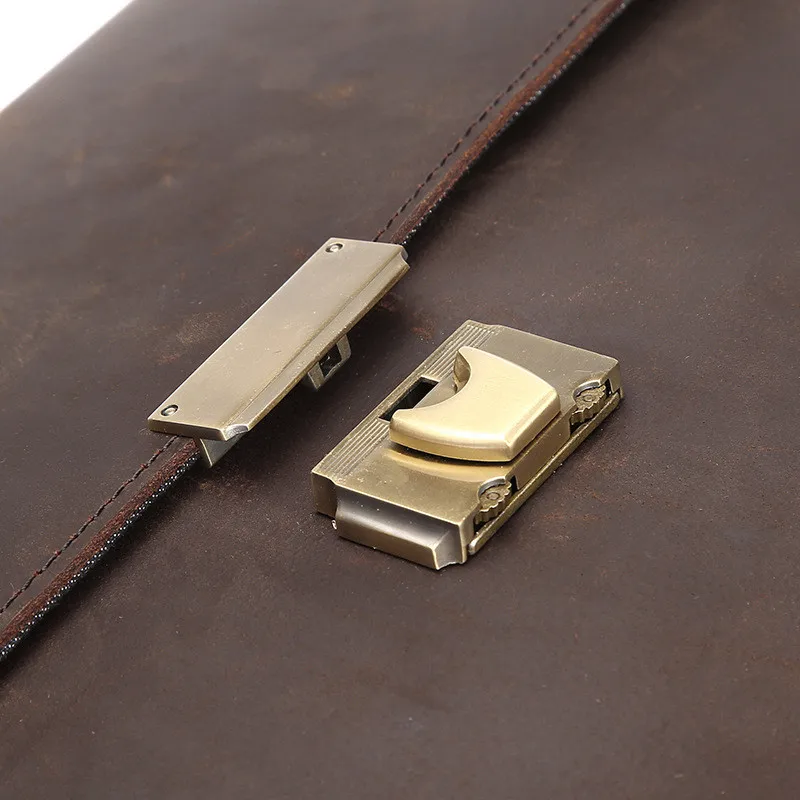 PNDME fashion vintage high quality genuine leather men's briefcase business simple cowhide anti-theft laptop messenger bags tote