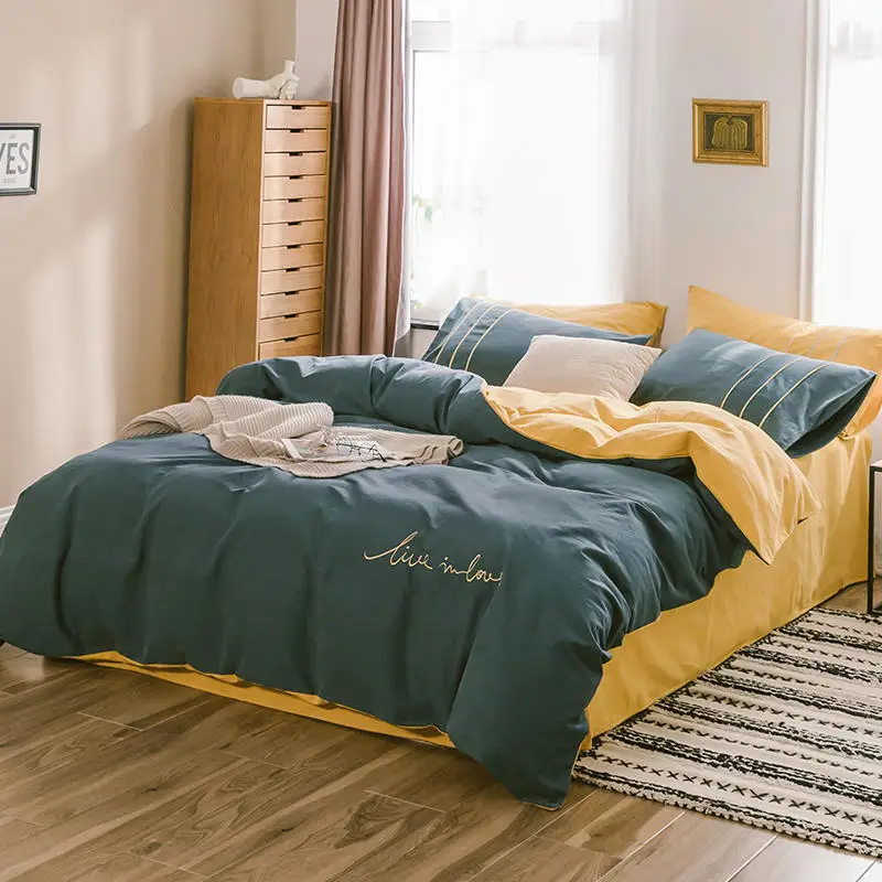 Отель фиксатор чистый цвет 100% хлопок постельное бельё мягкий сатин постельного