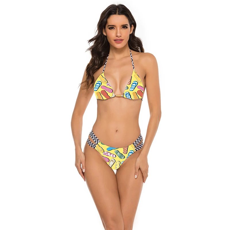 

2020 Sexy Push Up Bikinis Set Swimwear Women Swimsuits Bathing Suit Women Printing Beach Wear Bikini Size S-L