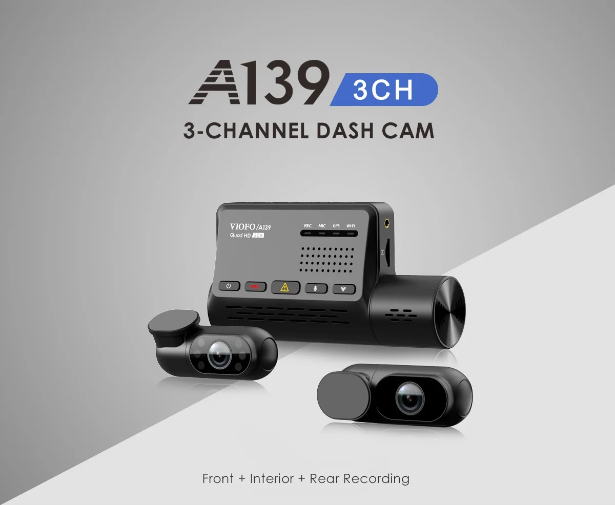 Viofo A139 Car Dvr 3 Channel Dash Cam With Gps Built In Wifi Sony 