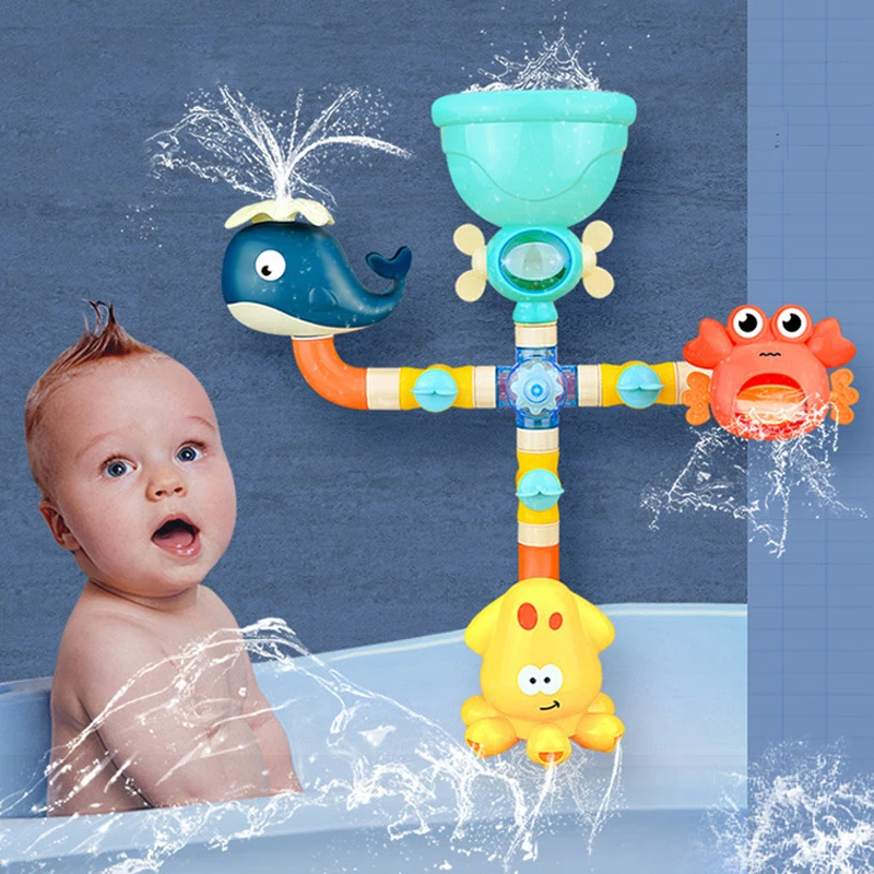 

Hot SaleBaby Bath Toys Water Game Giraffe Crab Model Faucet Shower Water Spray Toy For Kids Swimming Bathroom Summer Toys