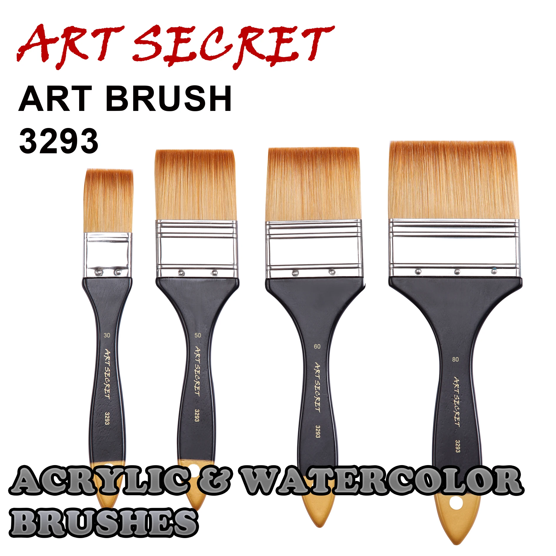 Artsecret 3293 акриловая кисть для акварели искусственные волосы деревянная ручка