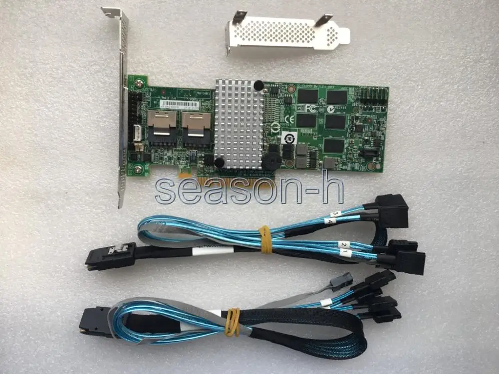 LSI00202 Megaraid SAS 9260 8i RAID контроллер + 7 штырьковые SATA кабели с переходом на (4) (4)|Платы