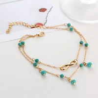 women fashion anklets bracelet lady foot decorations heart anchor alloy vintage ankle anklets for women foot jewelry