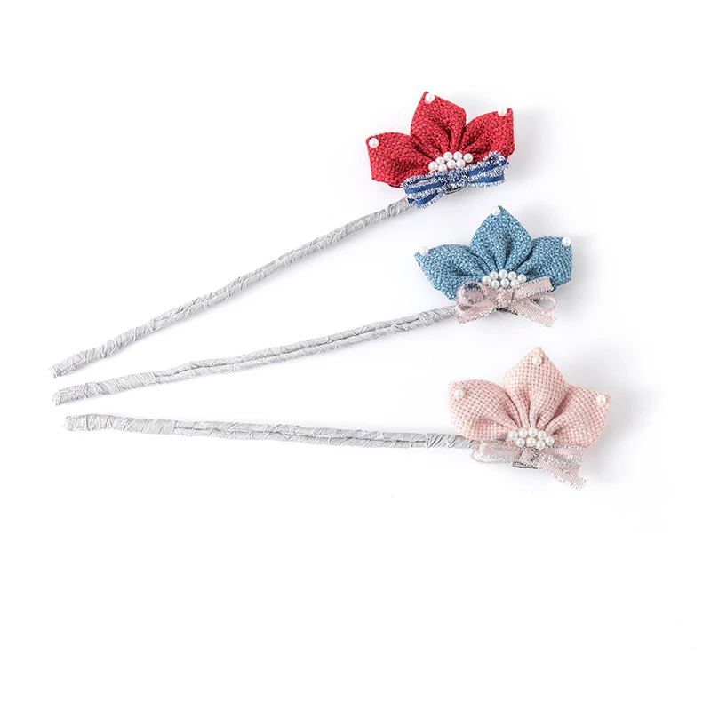 M MISM Lovely Children Full Cover Cloth Hair Styling Tools Exquisite Imitation Pearl Headwear Solid Crown Shape Magic Bun | Аксессуары