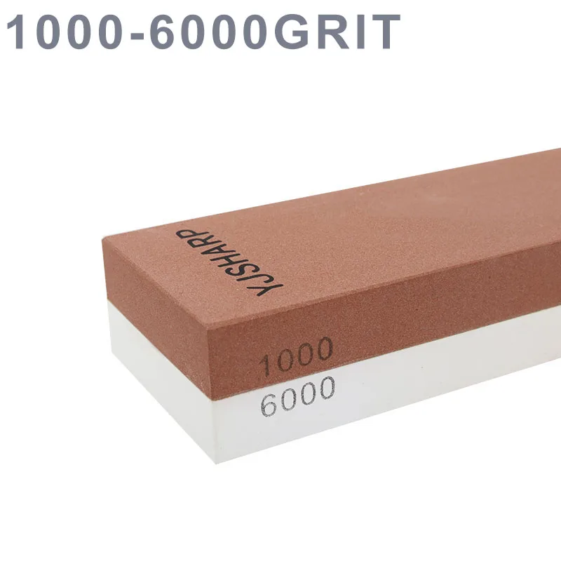 1000 6000 grit Двухсторонний точильный камень точильный камень Материал корунд и карбид кремния для кухонных ножей и садового инструмента - Цвет: 1000 6000 grit