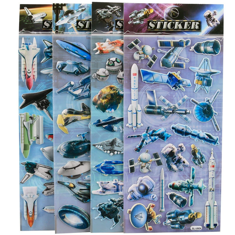 1 шт. космическая серия наклейка игрушка Детский космический корабль спутник