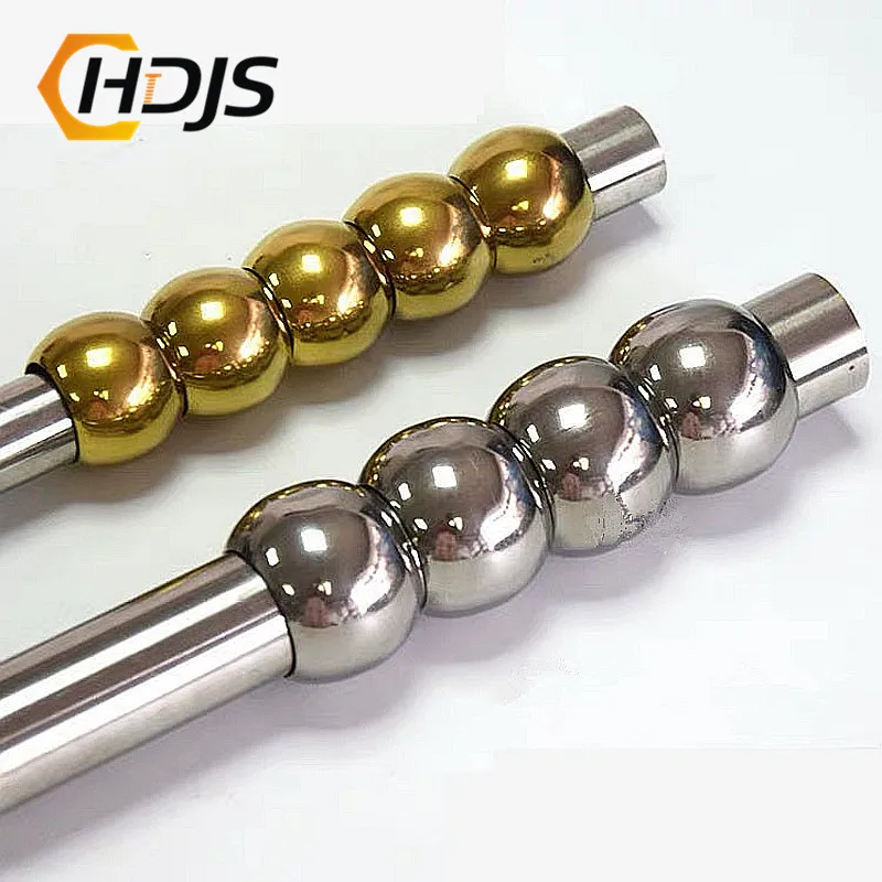 Утолщенный полый шар из нержавеющей стали украшение с отверстиями Золотой