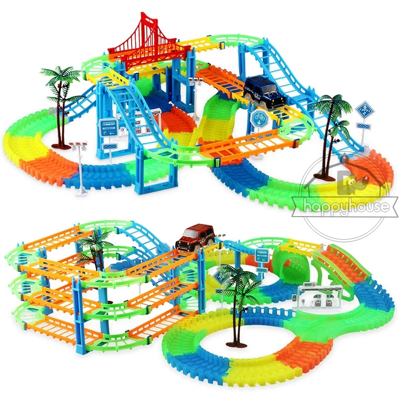 Волшебный трек железной дороги волшебный гоночный игровой набор развивающий