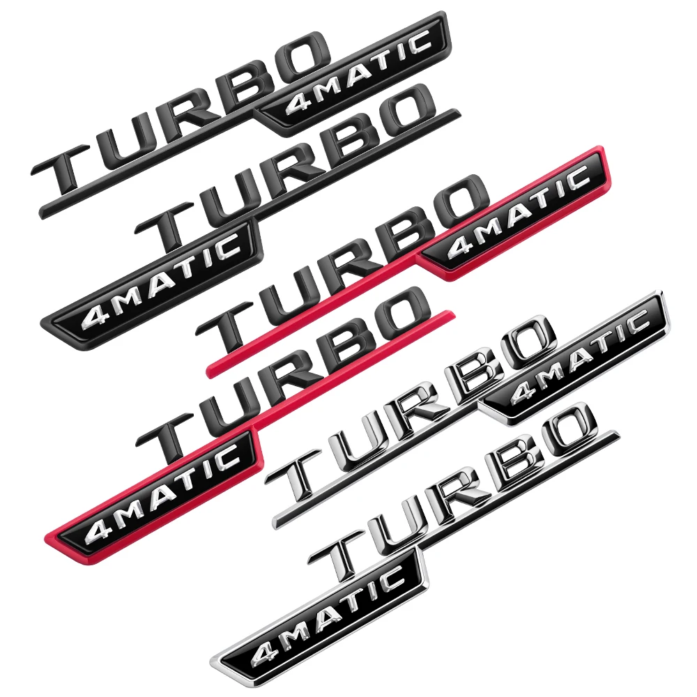 2 шт. TURBO 4matic турбо автомобиль крыло сторона Стикеры для Mercedes Benz W212 W210 W203 W211 W220 W205 W221