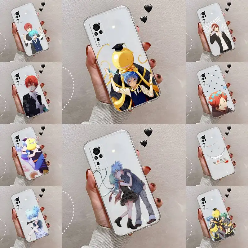 

Assassination Classroom Phone Case Transparent For VIVO S 9 7 6 IQOO NEO 7 5 3 Z3 Z1 X E pro Soft TPU Clear Mobile bags