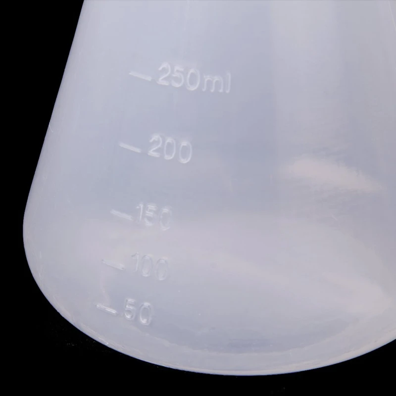 

Plastic Transparent laboratory chemical Erlenmeyer flasks Container Bottle - 250 ml