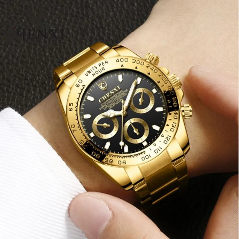 

Luminous Quartz Men Watch Stainless Steel Men Business Watches Gold Silver Color Wrist Watch Men Gifts