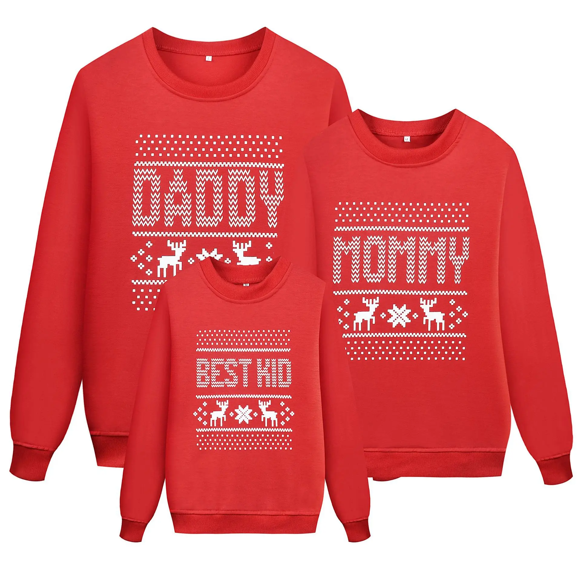 Новинка 2021 осенне-зимний свитшот для семьи с принтом отца мамы дочки сына оленя