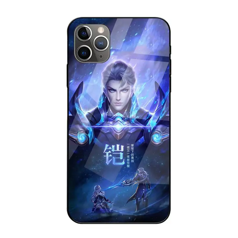

King Of Glory Heroes Phone Case Tempered Glass For Iphone6plus 6S 7 7plus 8 X XS XSmax XR 11 12 Pro Max 12mini