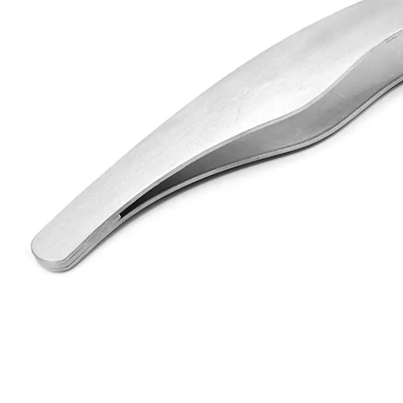 

1pc Stainless Steel Fish Bone Tweezer Food Clips Food Tongs Hair Removal Tool Angled Ham Tweezers Kitchen Plier Seafood Tool