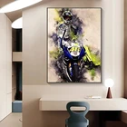 Мотоцикл локомотив граффити художественная живопись постер абстрактный постер акварель гостиная украшение дома роспись картина