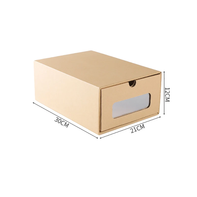 Утолщенная картонная коробка прозрачный ящик для обуви стандартная упаковка