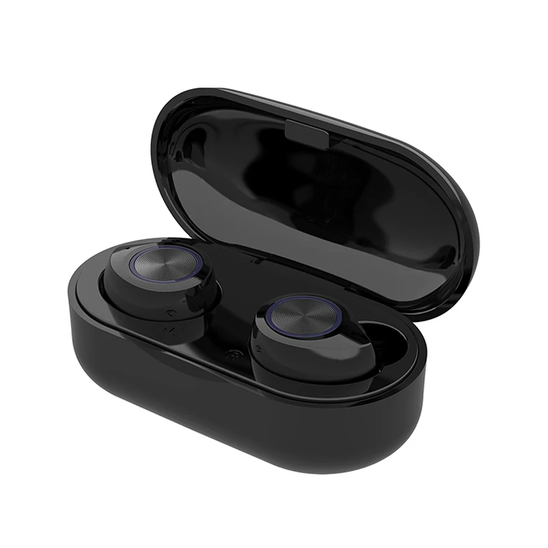 black DAG TW60 TWS Bluetooth V5.0 гарнитура спортивные беспроводные наушники 3D стерео наушники мини вкладыши двойной микрофон с зарядным устройством - Цвет: black