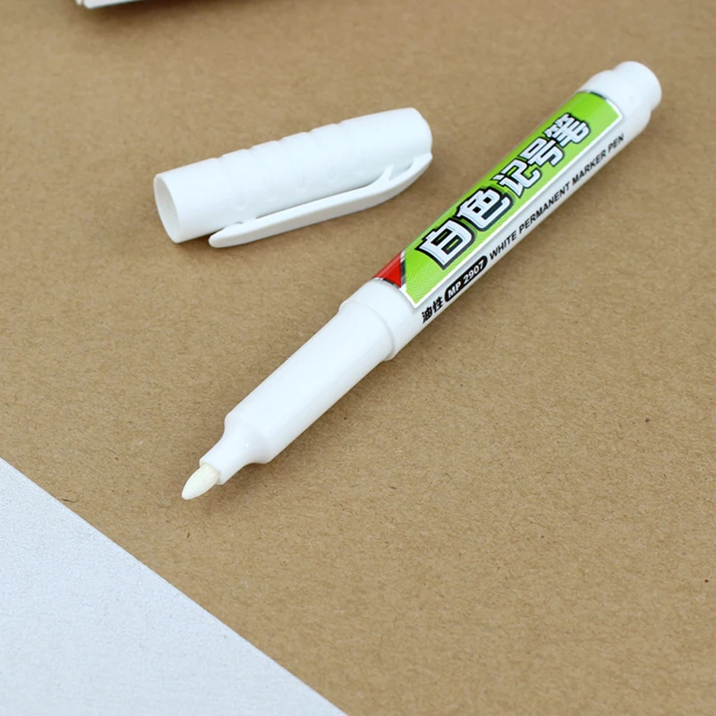 5 шт. DIY иных металлических маркер с перманентной краской ручки 6 мм белой для
