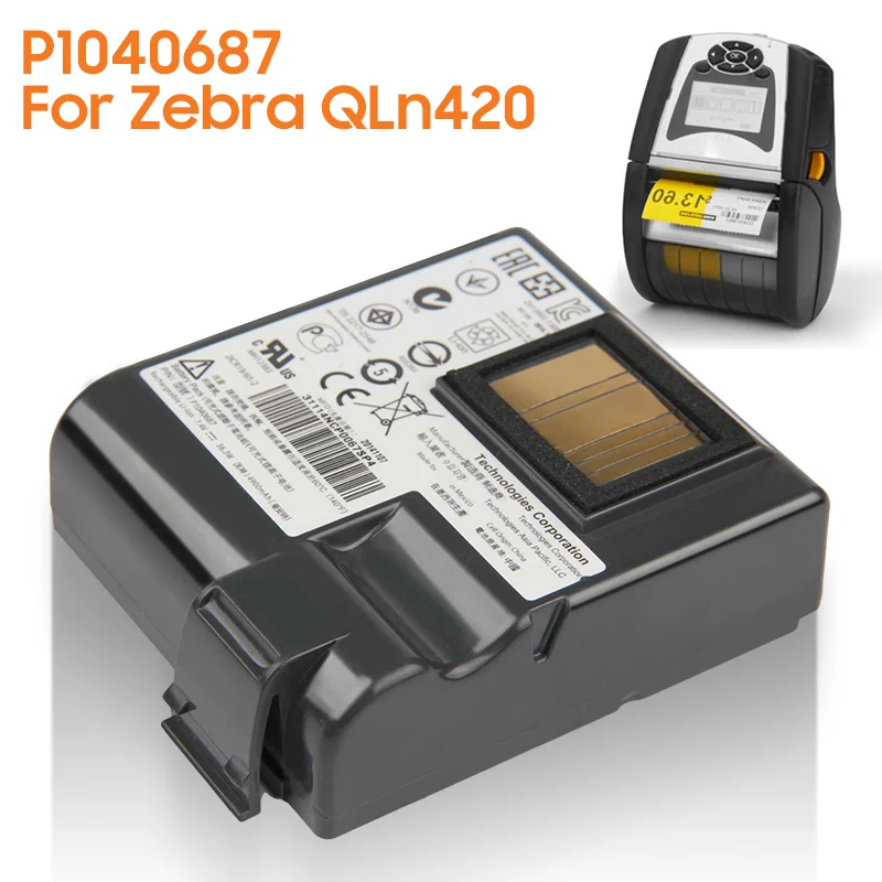 Оригинальный запасной аккумулятор P1040687 для Zebra QLn420 оригинальный 4900 мАч |