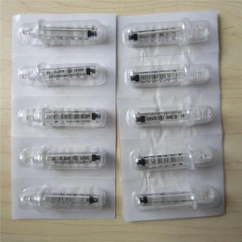 

0,3 мл 0,5 ml одноразовые стерильные ампулы головка для Гиалуроновый ручка Гиалуроновая кислота пистолет распылитель анти-морщинки лифтинг ко...