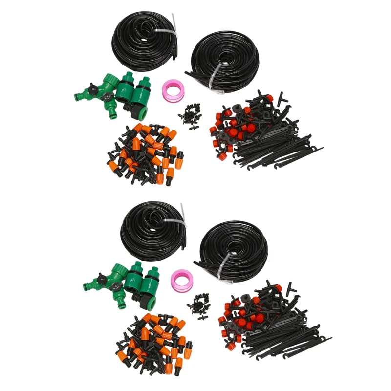 

Набор для автоматического капельного орошения, 2 шт., Регулируемый мини-набор для полива «сделай сам» на 30 м, комплект для полива в трубке пов...