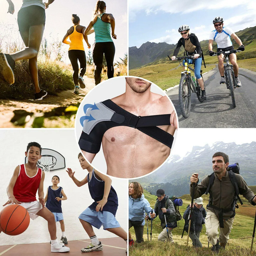 Левый/правый плечевой бандаж поворотный манжет поддержка травм снятие сжатия