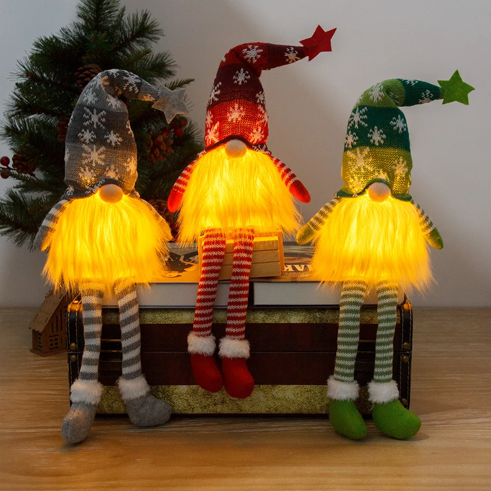 

Светящаяся Рождественская кукла, рождественские украшения для елки, рождественские подарки, Рождество 2022, новый год, рождественские украше...