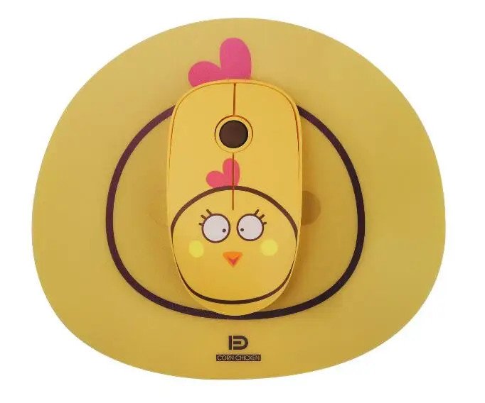 Mouse and pad Симпатичная Бесшумная беспроводная мышь и коврик 2,4 ГГц для девочек/детей, качественная оптическая мышь Ergonom для ноутбука/компьютера с usb-портом - Цвет: Mouse and pad