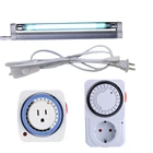 Ультрафиолетовая УФС-стерилизатор бактерицидная озоновая лампа с механическим таймером на 24 часа, 110 В, t5, t8
