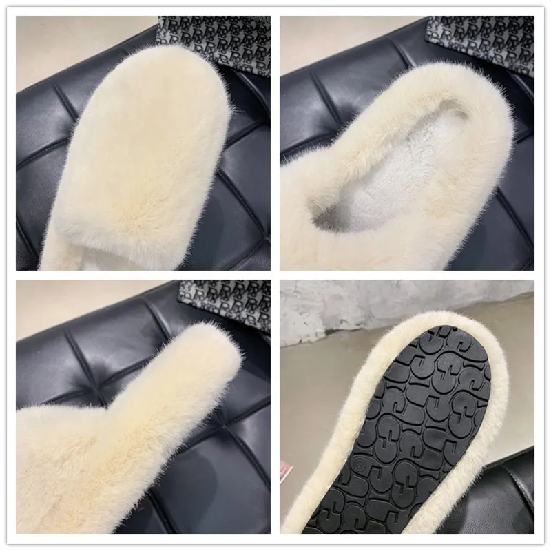 

2021 Autumn and Winter Ladies Slippers Indoor Outdoor Wear Baotou Plus Velvet Cotton Slippers Plus Size Warm Comfortable Sandals