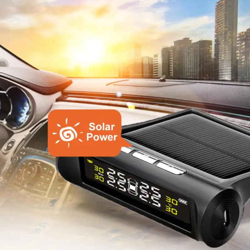 Датчик давления в шинах автомобиля беспроводная система контроля с ЖК-дисплеем |