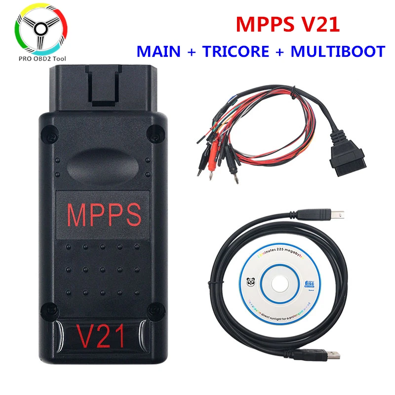 Новый MPPS V21 mpps v18 с пробным тросиком OBD кабель для выключения ECU заточный основной +