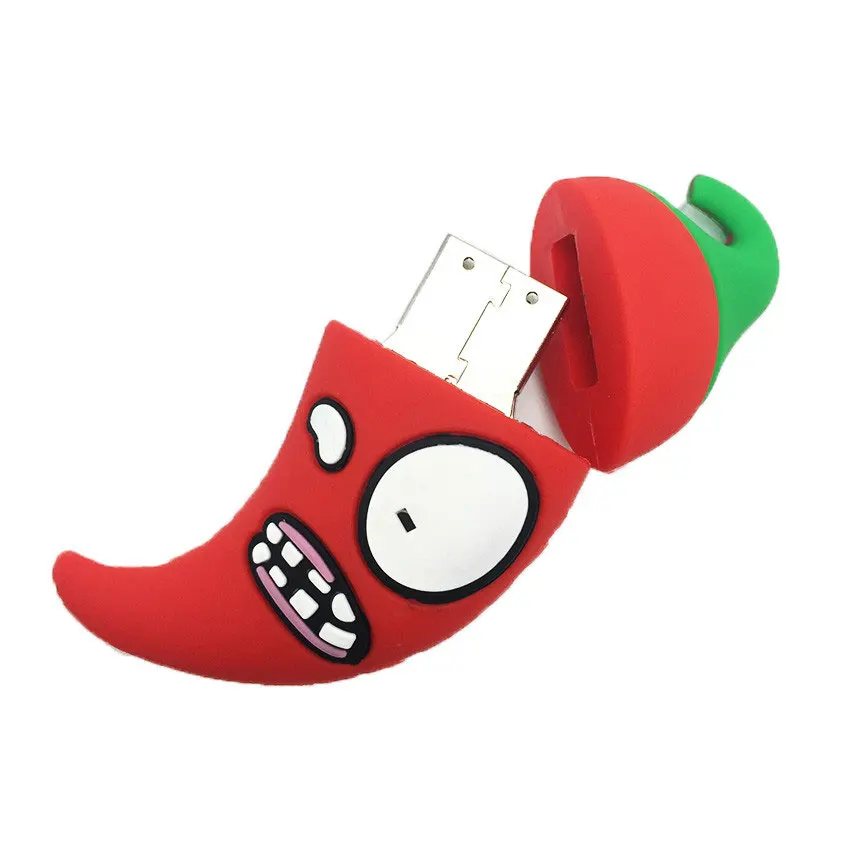 USB Flash Drive 128gb cartoon Funny Vegetable Chili 4GB 8GB usb 2.0 32GB 64GB Portable pendrive 16GB Memory Stick Pen Drive Gift