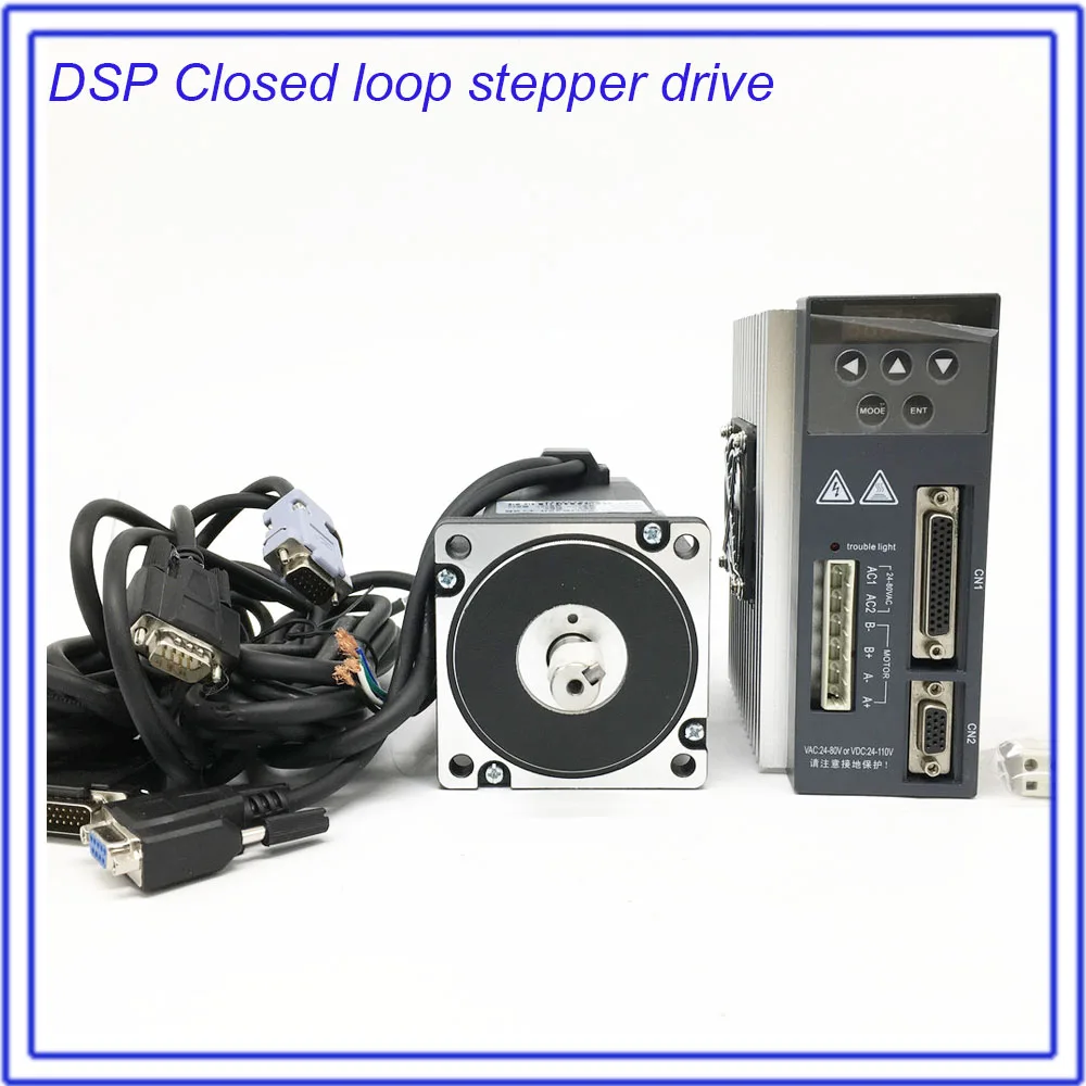 

Hybird Stepper Motor Drive Digital Display Nema34 86MM 4.5Nm 2000RPM Closed Loop Encoder Easy Servo 2Ph AC DC Stepper Motor Kit