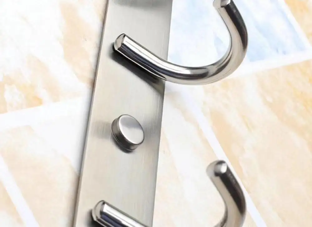 Крючок для халата в ванную комнату 5 крючков полированная дверная Вешалка из